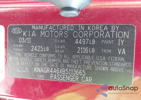 2011 Kia Optima Sx from USA, damaged, VIN KNAGR4A6XB5113665